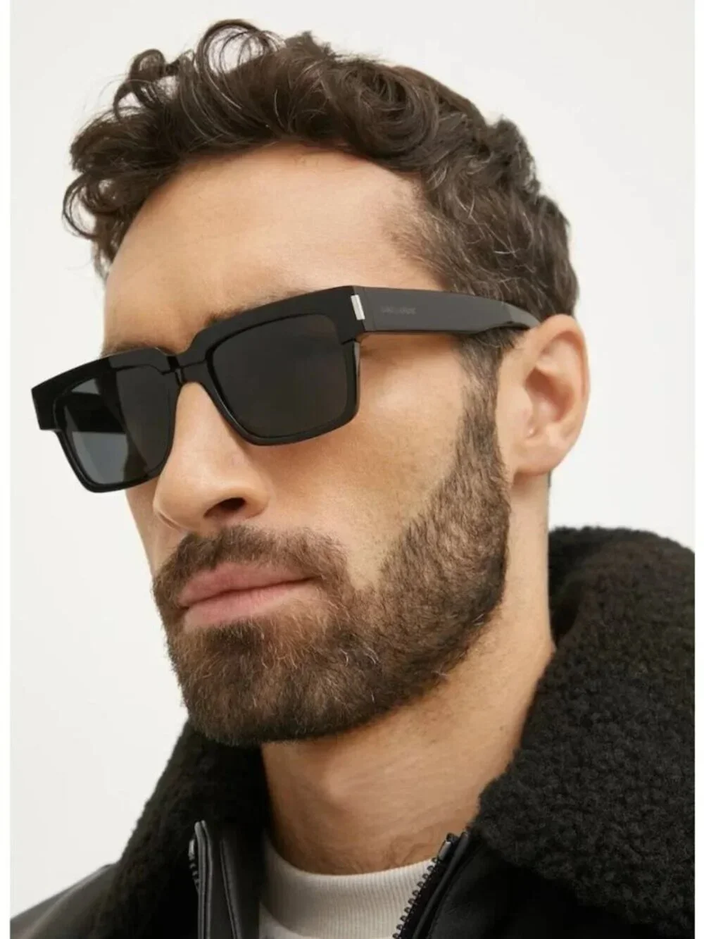 New Saint Laurent Square Black Sunglasses SL732/F Vadim 001